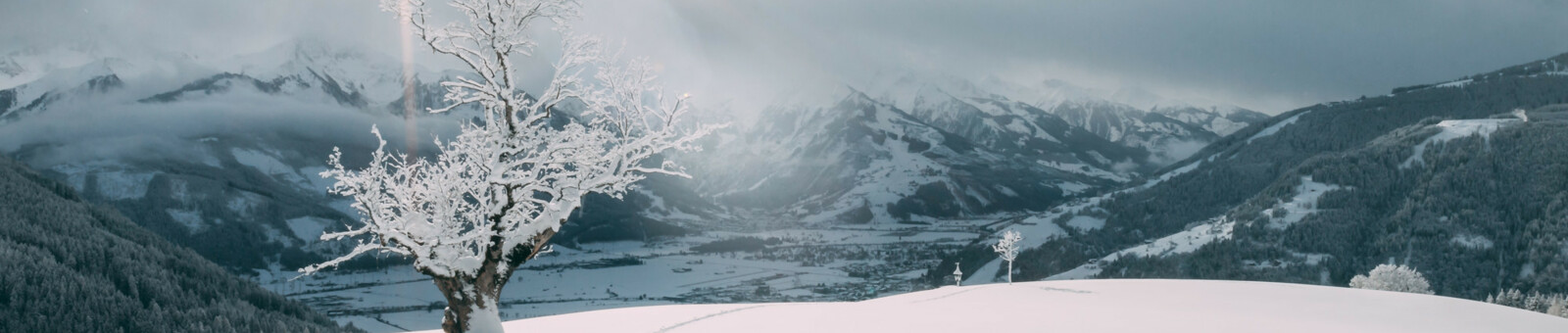     Зимняя сказка в Зальцбургском крае. Панорама Целль-ам-Зее 